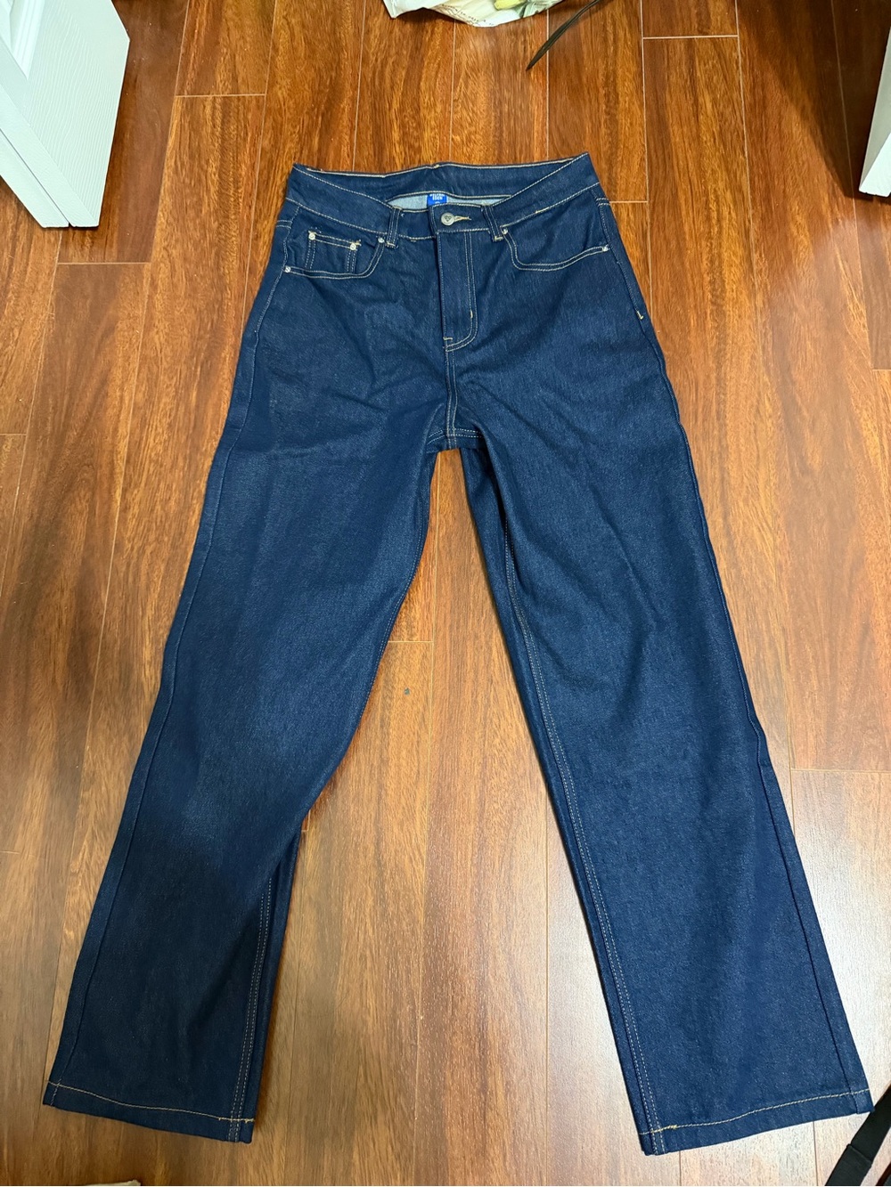 Aelfric Eden raw blue denim featuring a baggy